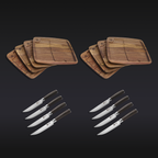Steak Knife & Bistecca Plate Set, 16-pc (Espresso)