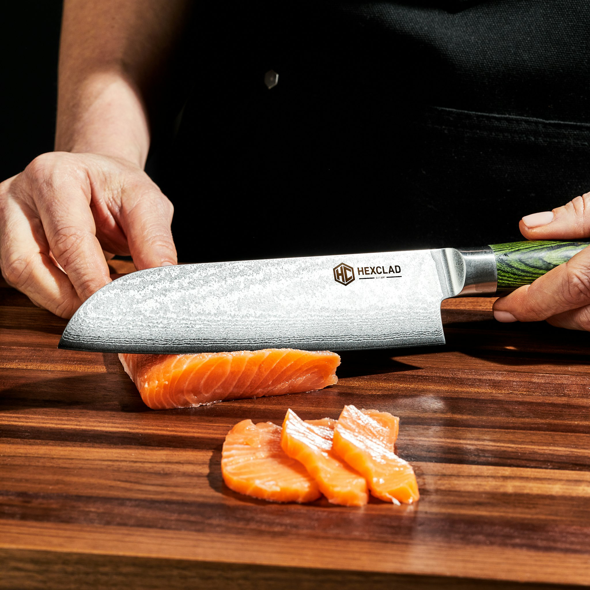 Essential Damascus Steel Knife Set, 6-pc (Green)