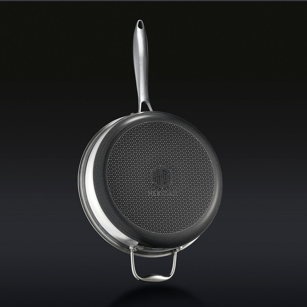 Hybrid Deep Sauté Pan with Lid, 3.3-Qt