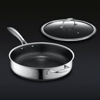 Hybrid Deep Sauté Pan with Lid, 4.5-Qt